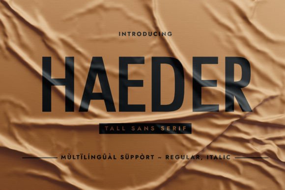 Haeder Font Review: Tall Sans Serif for Campaigns