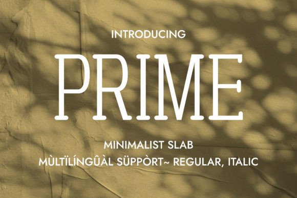 Prime Font: Elegant Slab Serif for Craft Labels