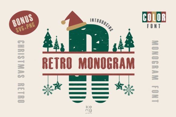 Retro Monogram Font for Vintage Marketing