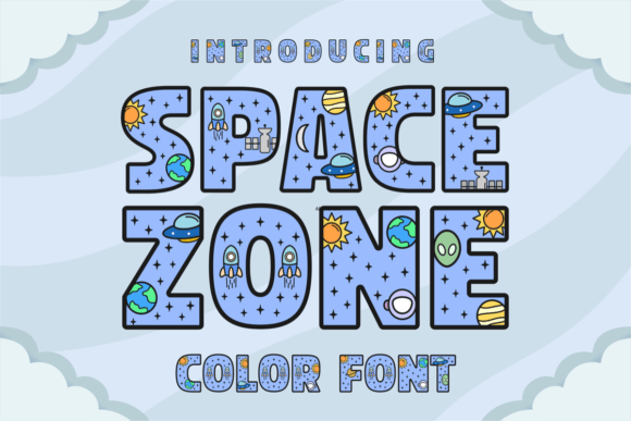 Space Zone: A Fun, Colorful Display Font for Creative Branding