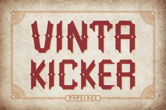 Vinta Kicker Font: Retro Blackletter for Editorial Design
